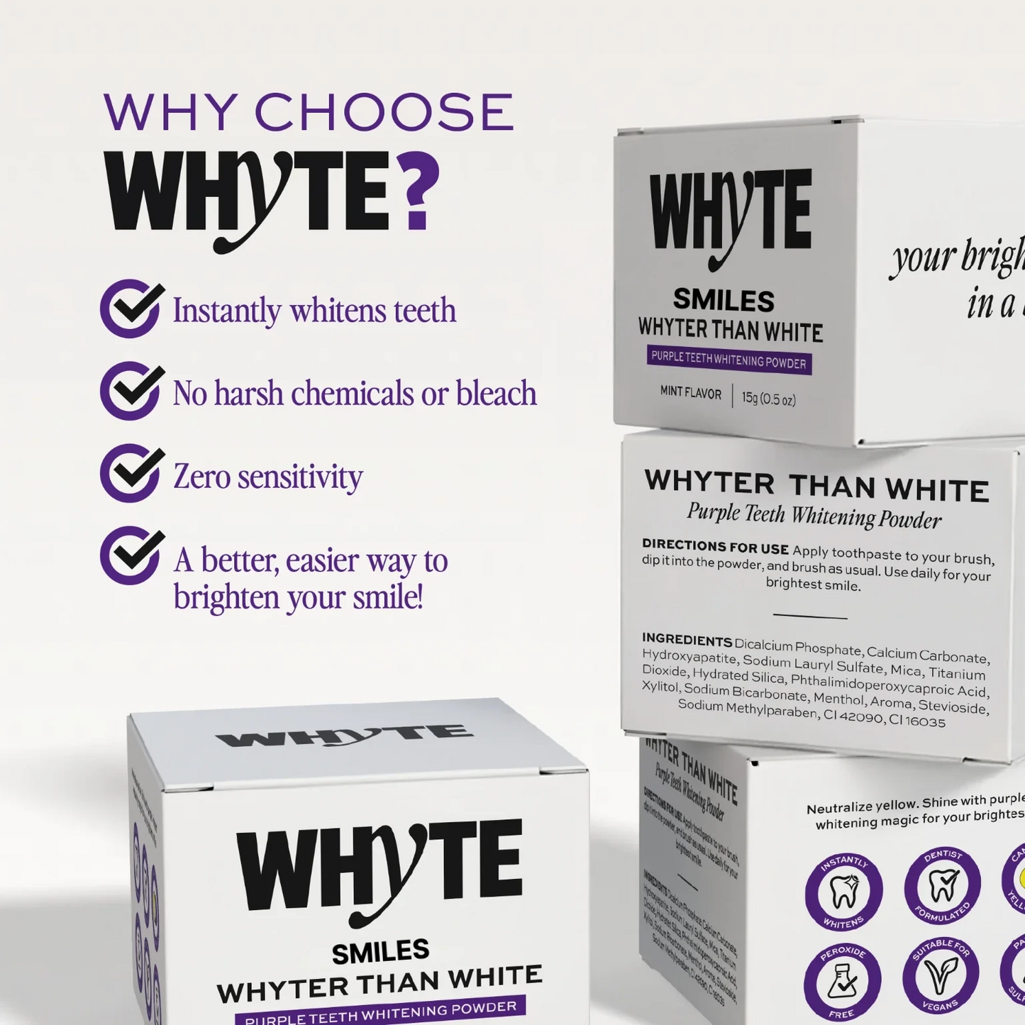 Smiles Purple Teeth Whitening Powder