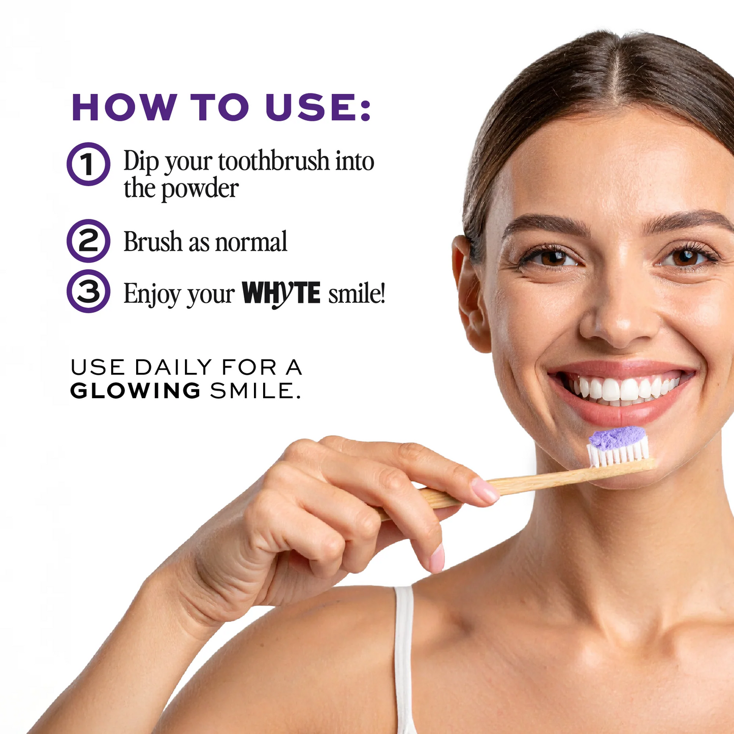 Smiles Purple Teeth Whitening Powder